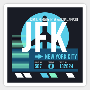 New York City (JFK) Airport Code Baggage Tag F Magnet